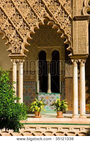 Skutečné Alcazar, Sevilla, Španělsko