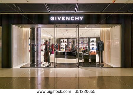 HONG KONG, CHINA - JANUARY 22, 2019: Givenchy storefront at ifc mall in Hong Kong.