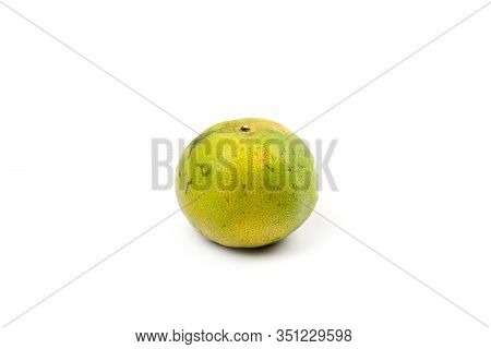 General Imperfect Orange Tangerine Skin On White Background With Clipping Paths