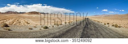 Pamir Highway Or Pamirskij Trakt. Landscape Around Pamir Highway M41 International Road, Pamir Mount