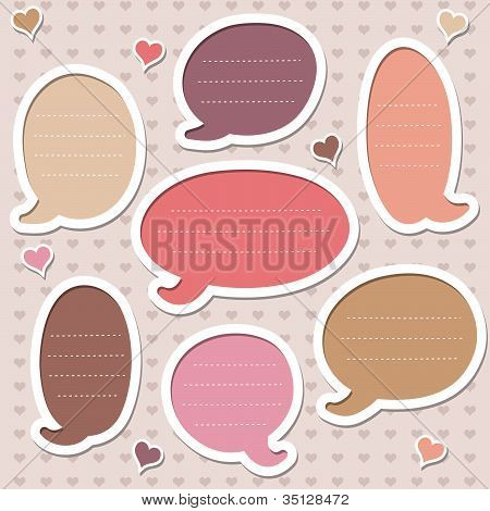 Raccolta di bolle di discorso rosa