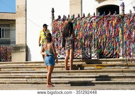 Igreja De Nosso Senhor Do Bonfim, A Catholic Church Located In Salvador, Bahia In Brazil. Famous Tou