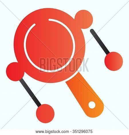 Rattle Drum Flat Icon. Mexican Pellet Drum Vector Illustration Isolated On White. Musical Instrument