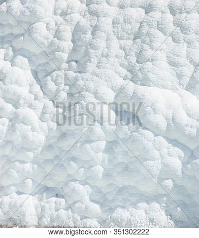 Pamukalle Turkey Sedimentation Calk Walls As A White Bubble Background Pattern