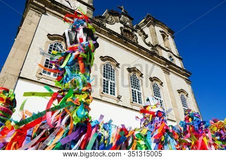 Igreja De Nosso Senhor Do Bonfim, A Catholic Church Located In Salvador, Bahia In Brazil. Famous Tou