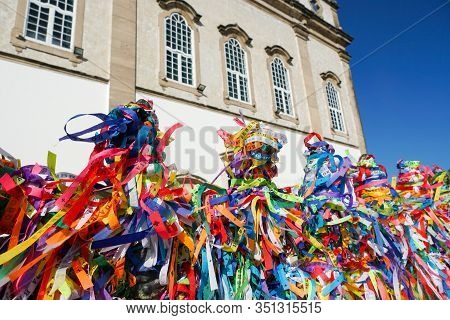 Igreja De Nosso Senhor Do Bonfim, A Catholic Church Located In Salvador, Bahia In Brazil. Famous Tou