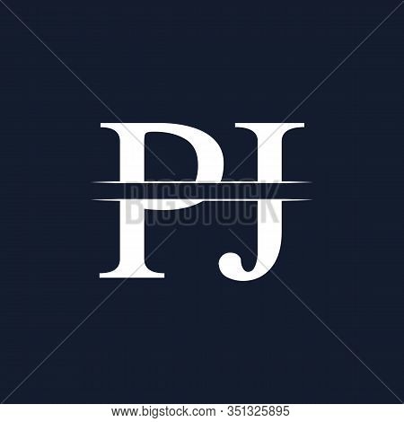 Initial Monogram Letter Pj Logo Design Vector Template. Pj Letter Logo Design