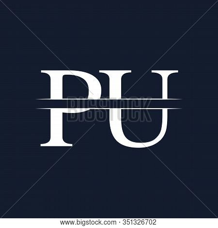 Initial Monogram Letter Pu Logo Design Vector Template. Pu Letter Logo Design