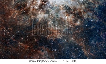 Pleiades In A Dark Night Sky. Elements Of This Image Furnished By Nasa.