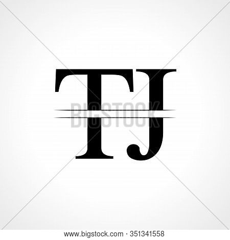 Initial Letter TJ Logo Design Vector Template. Linked Typography TJ Letter Logo Design