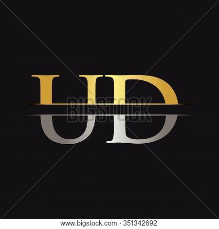 Initial Letter UD Logo Design Vector Template. UD Letter Logo Design
