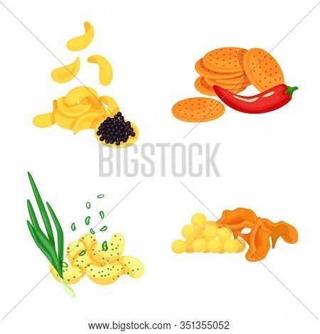 Isolated Object Of Food And Product Sign. Collection Of Food And Party Stock Symbol For Web.