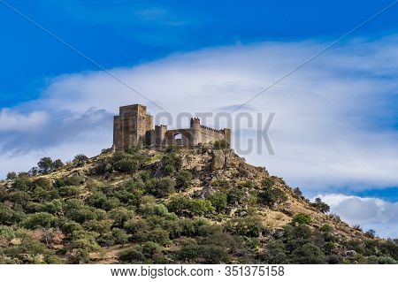 Castle Of Burguillos Del Cerro, In The Province Of Badajoz, Extremadura, Spain