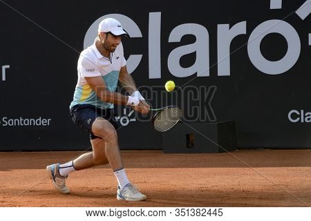 Rio De Janeiro, Rj, Brazil - February 17, 2020: Fernando Verdasco (esp) Vs Pablo Andujar (esp) Champ