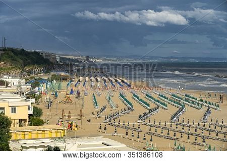 Termoli, Campobasso, Molise, Italy, And Its Beach At Summer