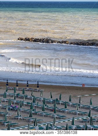 Termoli, Campobasso, Molise, Italy, And Its Beach At Summer