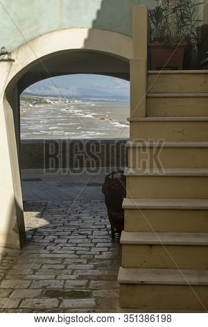 Termoli, Campobasso, Molise, Italy, Street Of The Historic Town