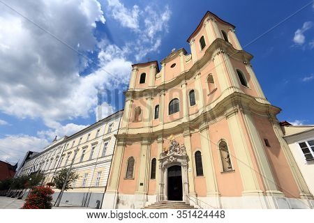Bratislava City, Slovakia. Trinity Church (also Known As Trinitarian Church).