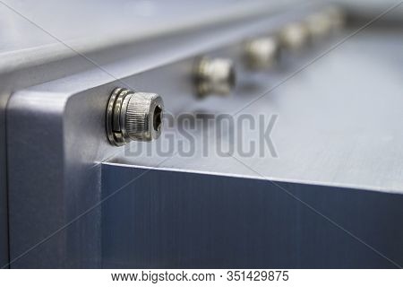 Part Of High Vacuum Chamber Device Industrial Equipment Of Research And Development Laboratory
