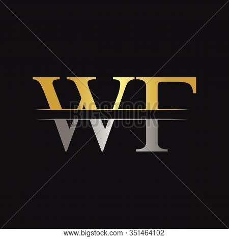 Initial WF Letter Linked Logo. Creative Letter WF Logo Design Vector Template