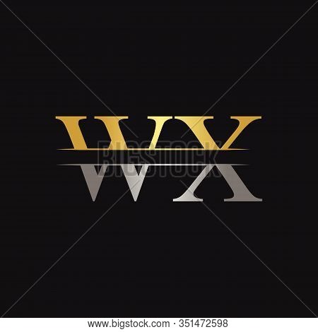 Initial WX Letter Linked Logo. Creative Letter WX Logo Design Vector Template