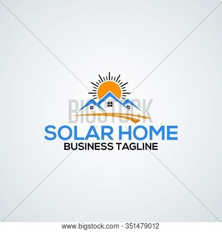 Solar Home Energy Logo Template.