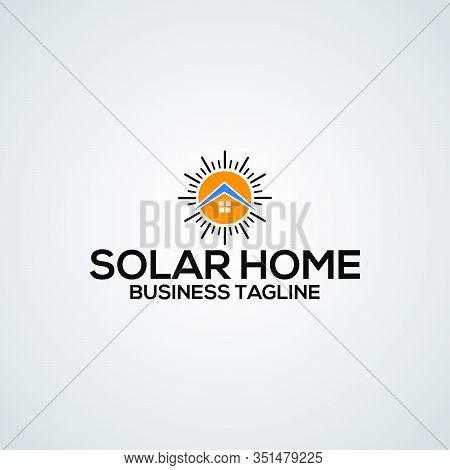 Solar Home Energy Logo Template.