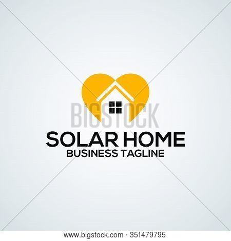 Solar Home Energy Logo Template.