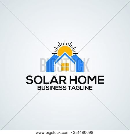 Solar Home Energy Logo Template.