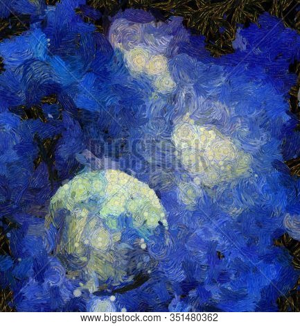 Exo-Solar Planet Painting. 3D rendering