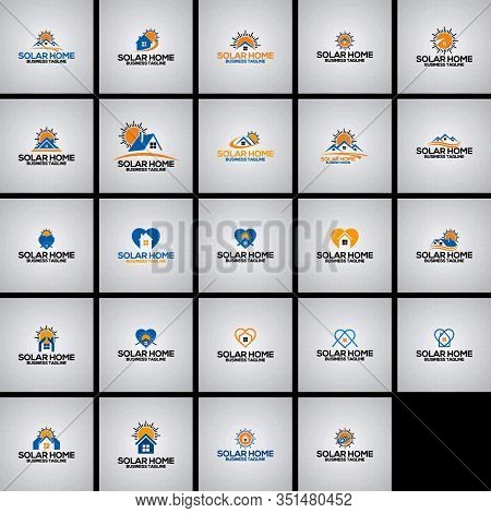 Solar Home Energy Logo Template.