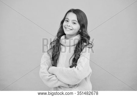 Gorgeous Hairstyle. Positivity Concept. Emotional Baby. Positive Child. Positive Attitude To Life. P