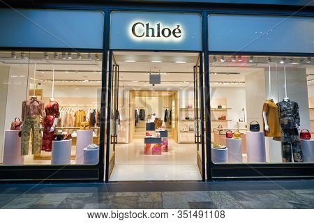 SINGAPORE - JANUARY 20, 2020: Chloe shopfront at the Shoppes at Marina Bay Sands in Singapore