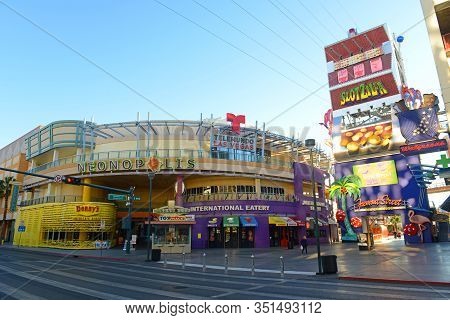 Las Vegas - Dec 26, 2015: Neonopolis Entertainment Complex At Fremont East District On Fremont Stree