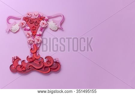Menstruation, Periods, Uterine Bleeding. A Female Reproductive System, A Beautiful Art Concept, Meta