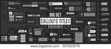 Creative Vector Illustration Of Callouts Titles, Lower Third For Presentation Isolated On Background