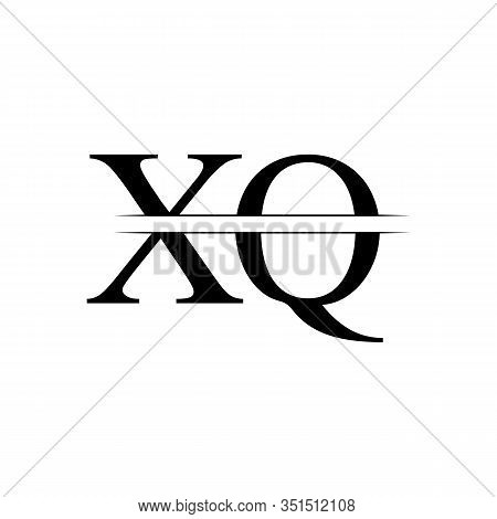 Creative Letter XQ Logo Vector With Gold and Silver Colors. Abstract Linked Letter XQ Logo Design