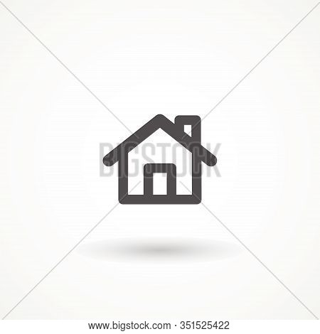House Icon With Door, Outline Design Vector Home Icon Editable Strok.