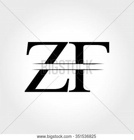 Initial ZF Logo Design Vector Template. Creative Letter ZF Business Logo Vector Illustration