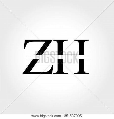 Initial ZH Logo Design Vector Template. Creative Letter ZH Business Logo Vector Illustration