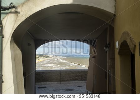 Termoli, Campobasso, Molise, Italy, And Its Beach At Summer