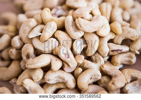 Texture Of Acajou, Nuts. Background Or Pattern With Acajou .
