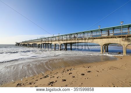 Boscombe, Dorset - October 22, 2017: Opened In 1889 The Pier Was 600 Feet Long With A Landing Stage 