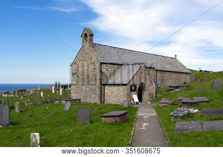 Wales, The Island Of Anglesey. Saint Patrick's Church, Overlooking The Irish Sea.