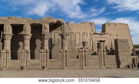 Edfu Is The Site Of The Ptolemaic Temple Of Horus And An Ancient Settlement. Egypt. Edfu Also Spelt 