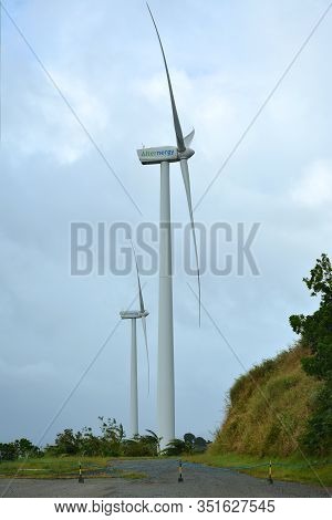 Rizal, Ph - Dec. 21: Pililla Wind Farm Windmills On December 21, 2019 In Pililla, Rizal, Philippines