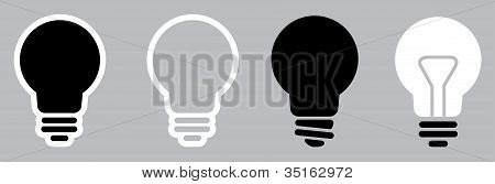 Light bulb icon set