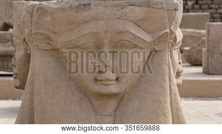 Dendera Temple Or Temple Of Hathor. Egypt. Dendera, Denderah, Is A Small Town In Egypt. Dendera Temp