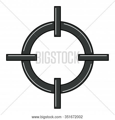 Isolated Peephole Icon- War Icon. Rifle - Vector Illustration