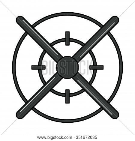 Isolated Peephole Icon- War Icon. Rifle - Vector Illustration